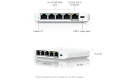 Ubiquiti kompakti 5-porttinen 2.5G-kytkin USW-Flex-2.5G-5 - 7