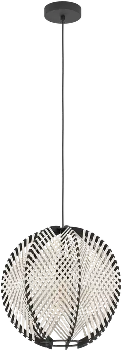 EGLO riippuvalaisin Waverton E27 40 cm musta/valkoinen - 1