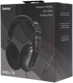 Hama Langalliset TV-kuulokkeet ShellTV, Over-Ear, musta - 5