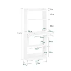 SoBuy työpöytä valkoinen FWT92-H-W - 3