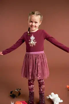 Muumi lasten leggingsit Vilijonkka 593467 - burgundi - 3