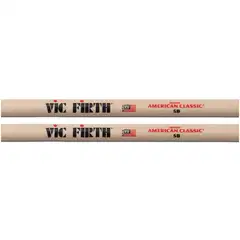 Vic Firth 5B rumpukapulat hikkoria. Pituus 40,6 cm, halkaisija 1,5 cm. - 2