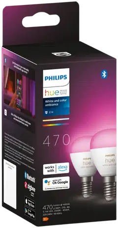 Philips Hue LED-kynttilälamppu Luster 5.1W E14 2000-6500K 470LM säädettävä lämpimästä viileään 2 kappaletta - 2