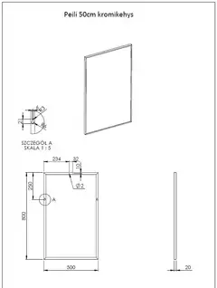 Kehyspeili kromi 50cm (Kalla) - 2