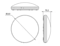 Airam Fenix Duo 260 IP44 9W 830/840 - 2