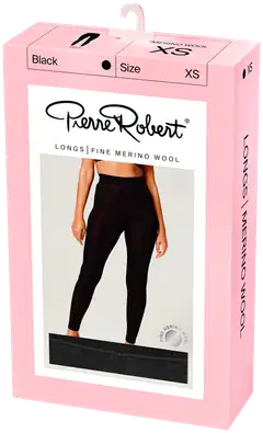 Pierre Robert naisten merino pitkät alushousut - Black - 1