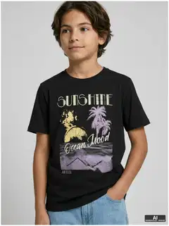 JJ Rebel lasten t-paita - BLACK - 5