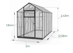 Ecoslider kasvihuone 2.0 X 12.58 - 4