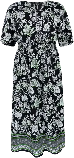 House naisten mekko 218HP16600, D-mitoitus - BLACK/GREEN - 1