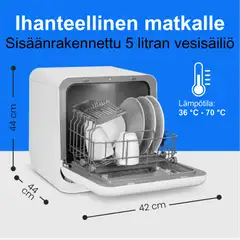 Bomann pöytäastianpesukone TSG5704 valkoinen - 2