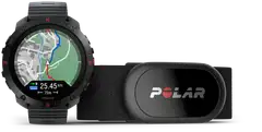 Polar Grit X2 Pro -urheilukello musta, silikoniranneke musta S-L + H10 sykesensori - 1