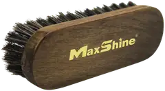 Maxshine 7022007 Hevosenjouhiharja – pehmeä puhdistusharja nahka- ja kangaspinnoille, luonnonharjaksilla, puukahvalla, hellävarainen ja tehokas auton sisätilojen puhdistukseen - 1