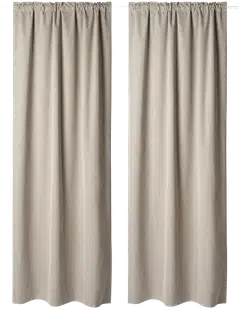 Åhléns Home pimennysverho INES 135x250cm 2 kpl beige - 1