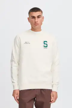 Solid miesten collegepusero SDRidley - Off white - 4