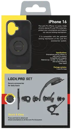 SBS Lock Pro suojakuori kiinnityssysteemillä iPhone 16 - 3