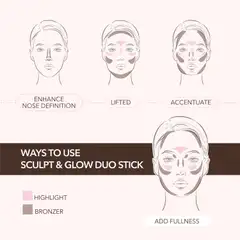 MOIRA Sculpt & Glow Duo Stick varjostus- ja korostuspuikko 6 g + 5,2 g - 300 Cool For Summe - 5