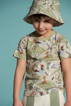 Muumi lasten t-paita Lomapäivä 592098 - Vaaleanvihreä - 3