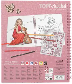TOPModel värityskirja paljeteilla LEOHEART - 2