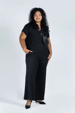 House naisten juhlahousut 222HP10730, D-mitoitus - BLACK/LUREX - 9