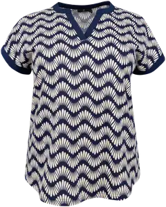 House naisten trikootoppi 213HP03114, D-mitoitus - Navy aop - 1