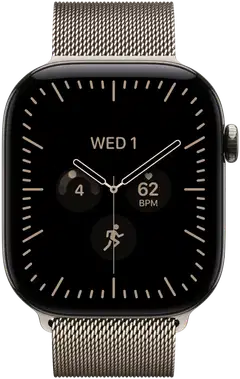 Apple Watch Series 12 GPS + Cellular 42 mm:n luonnontitaanikuori ja luonnonvärinen milanolaisranneke - MJGH4QN/A - 1