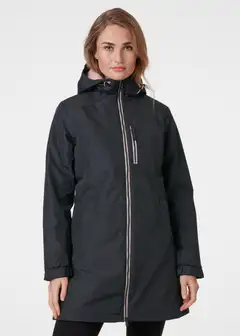 Helly Hansen naisten pitkä kevytvanutakki Long Belfast Winter 62395 - ebony - 7