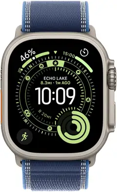 Apple Watch Ultra 3 GPS + Cellular 49mmluonnontitaani kotelo, kirkkaan sininen Trail ranneke - M/L - MEWU4KS/A - 1