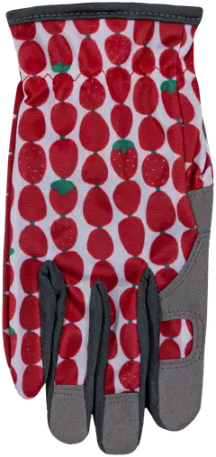 Kellen puutarhakäsine pehmustettu kämmen Mansikka WE2558PU-SB, PatternLab - Punainen - 1