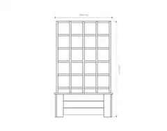 Miljöökoriste istutuslaatikko syvä köynnösritilällä kokonaiskorkeus 132cm, laatikko 80x30cm - 5