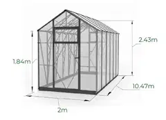 Ecoslider kasvihuone 2.0 X 10.47 - 4