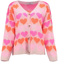 Hailys naisten neuletakki Sa44nna - beige/pink heart - 1