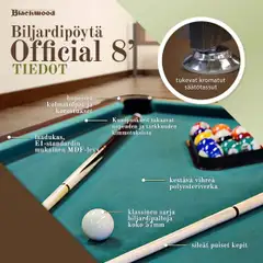 Blackwood Biljardipöytä Official 8’ - 7