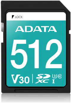 ADATA Premier Pro SDXC -muistikortti, 512 GB - 1