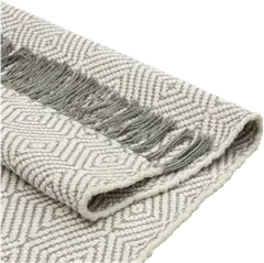 House puuvillamatto Twill 60x90 cm luonnonvalkoinen/vaaleanharmaa - 3