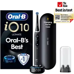 Oral-B iO10 Cosmic Black sähköhammasharja + lataava matkakotelo + hammasharjateline - 1