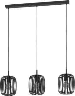 EGLO Riippuvalaisin 3-os  Romazzina 3x40W 90x20cm musta - 1
