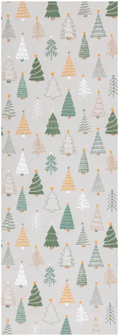House kaitaliina Christmas trees 33x120 cm beige - 1
