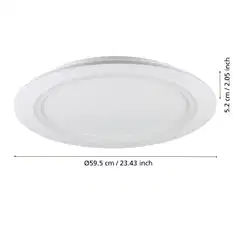 EGLO Kattovalaisin connect.z Padrogiano-z led 35W 59,5cm valkoinen - 5
