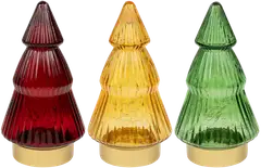 Pöytäkoriste lasikuusi LED-valolla, erilaisia - 1