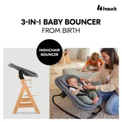 Hauck sitteri Highchair Bouncer tummanharmaa - 14