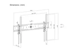 One For All seinäteline kallistuksella 42-120" televisiolle WM4920 - 2