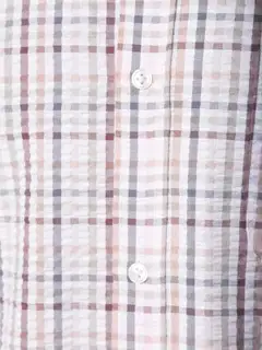 House miesten ruudullinen kesäpaita 194H152618 - Marron check - 5