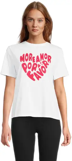 TEX naisten T-paita sydän I274586 - white 2 - 1