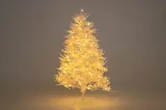 Finnlumor joulukuusi valkoinen 150 cm LED-valoilla - 1