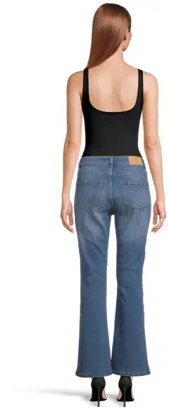 WKLY. naisten farkut Flare fit - Tinted d.blue - 3