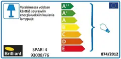 Brilliant lattiavalaisin Spari 4 musta - 2