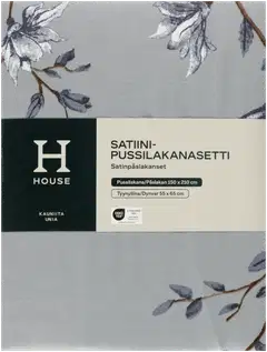 House satiinipussilakanasetti Kioto 150x210 cm harmaa - 3