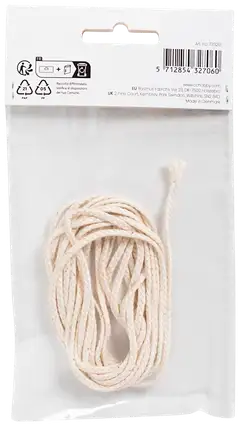 Sydänlanka, Soveltuu kastokynttilöihin (halk. 22–30 mm) ja valukynttilöihin (halk. 60–80 mm), 100 g, 3m/ 1 pkt - 3