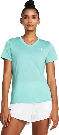 Under Armour naisten tekninen treenipaita v-pääntiellä 1384227 - Radial turquoise - 3