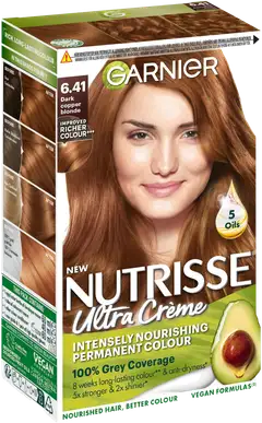 Garnier Nutrisse Ultra Créme 6.41 Dark Copper Blonde Tumma Kuparinvaalea kestoväri 1kpl - 1